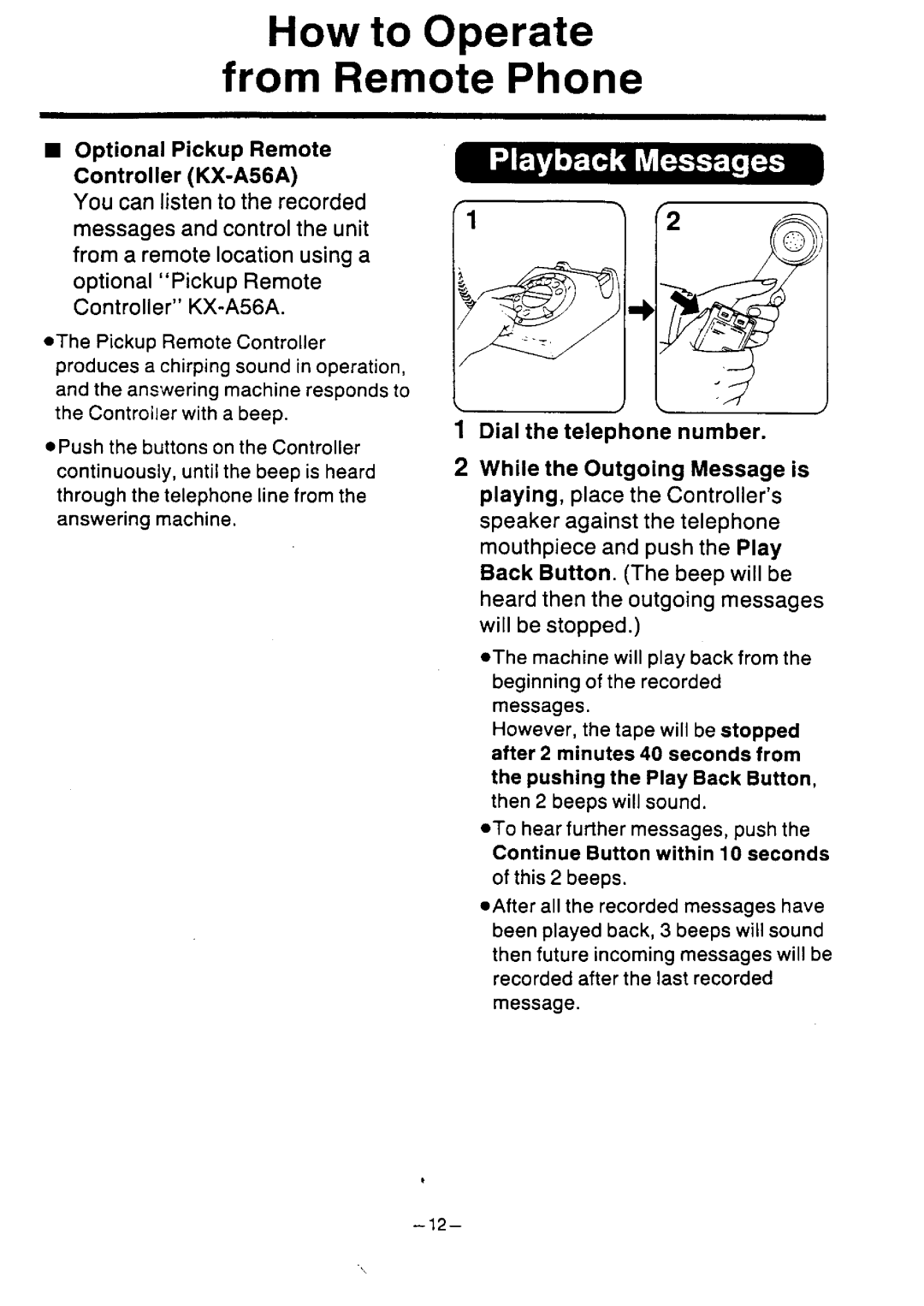 Panasonic KX-T2386BA manual 