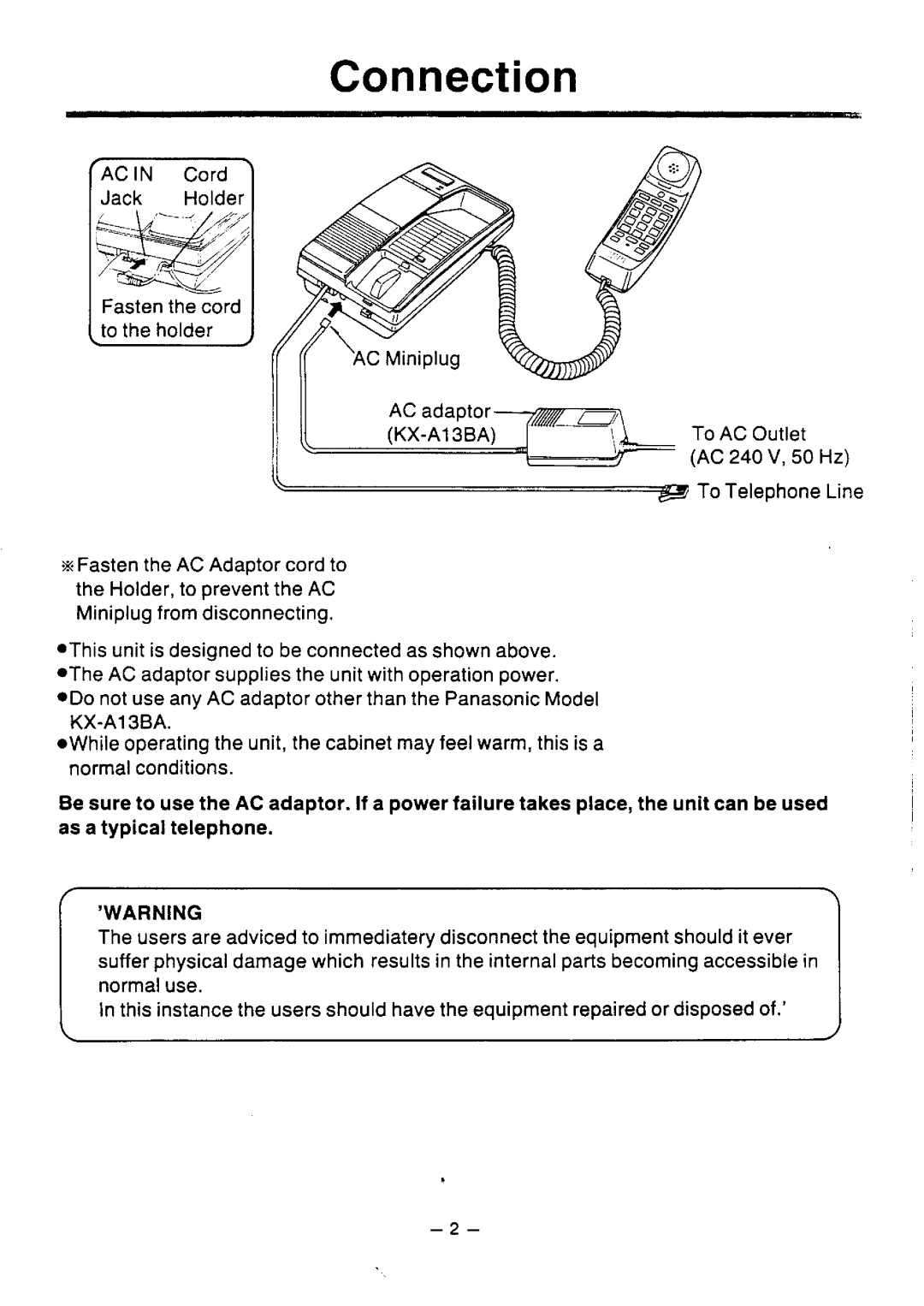 Panasonic KX-T2386BA manual 