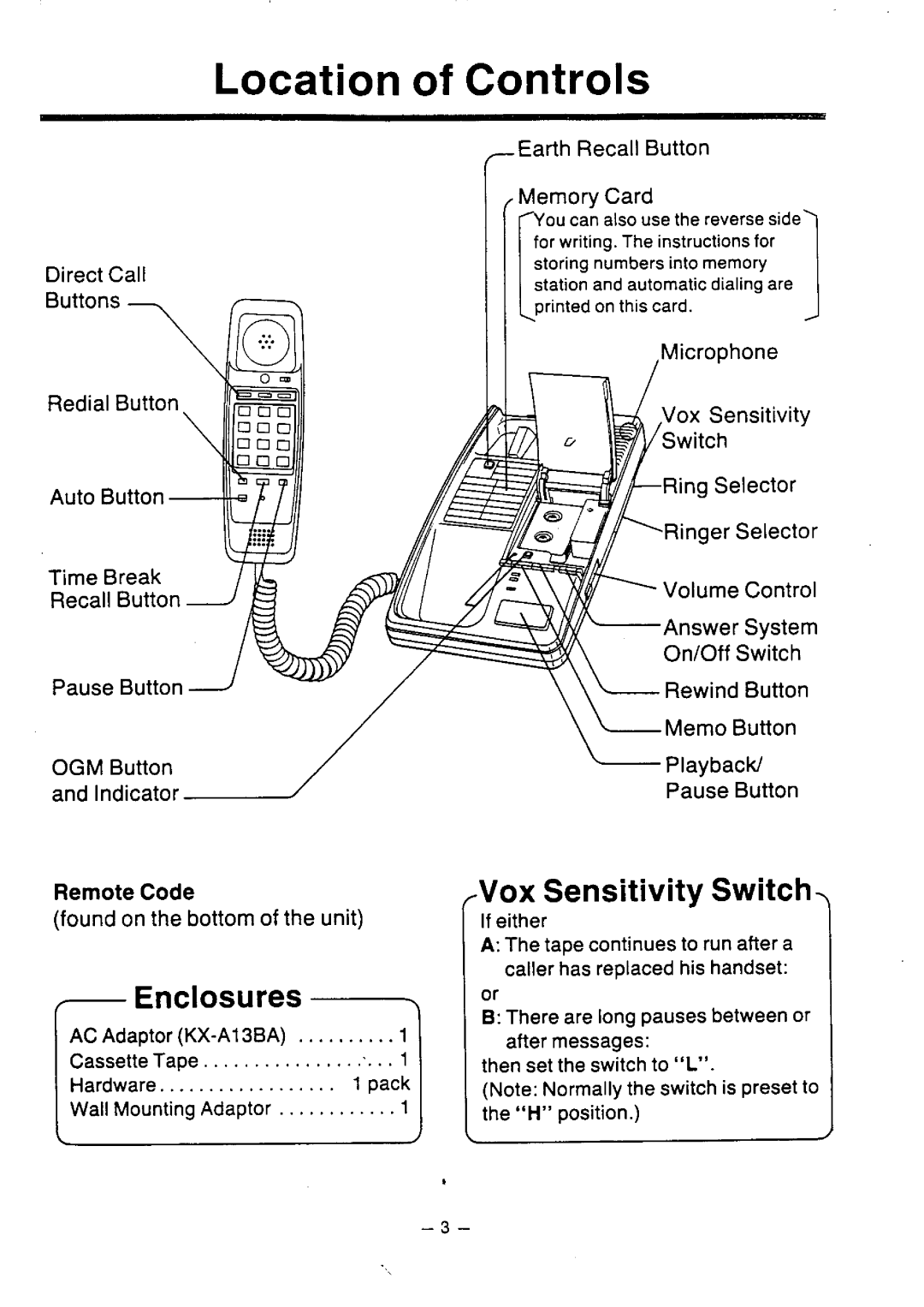 Panasonic KX-T2386BA manual 