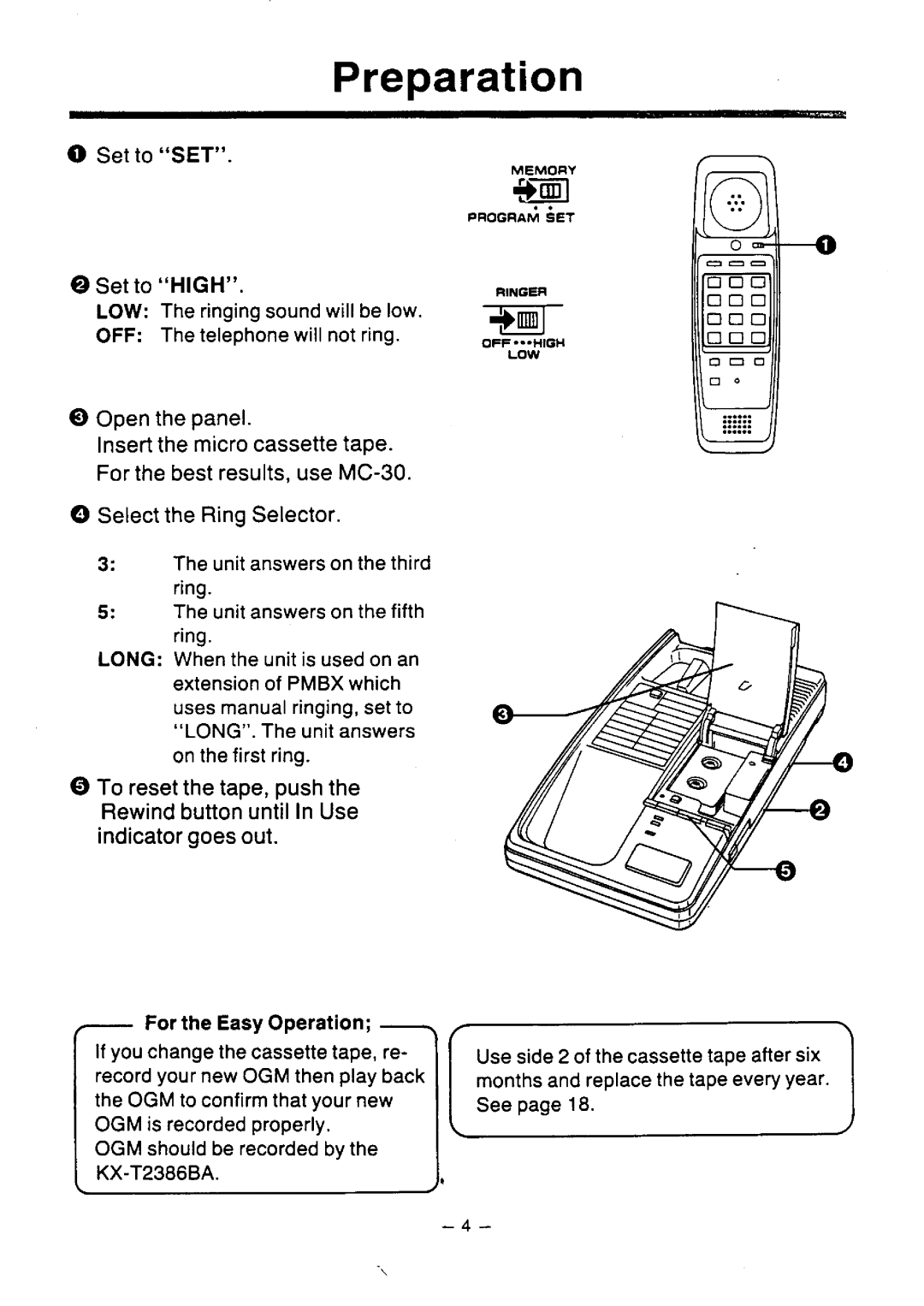 Panasonic KX-T2386BA manual 