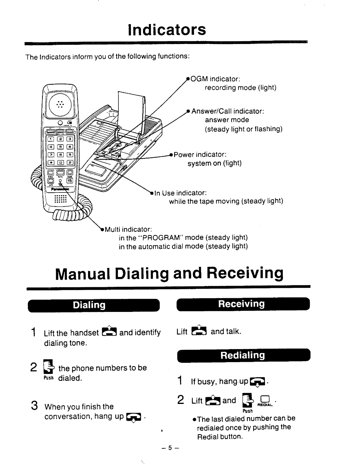 Panasonic KX-T2386BA manual 