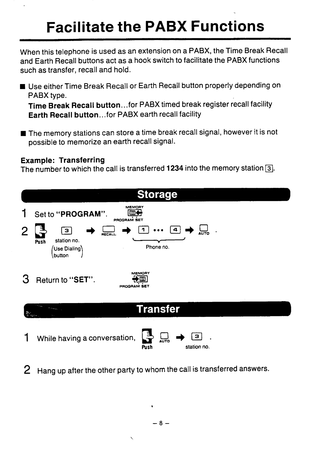 Panasonic KX-T2386BA manual 