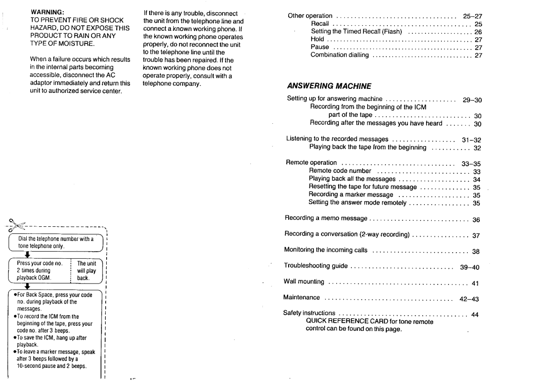 Panasonic KX-T2396BA manual 