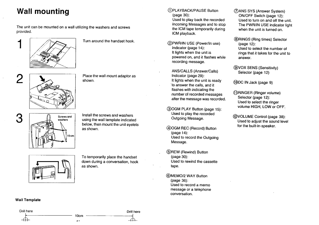 Panasonic KX-T2396BA manual 