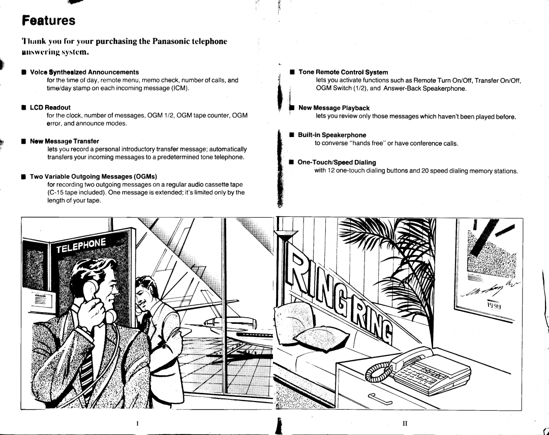 Panasonic KX-T2470 manual Features 