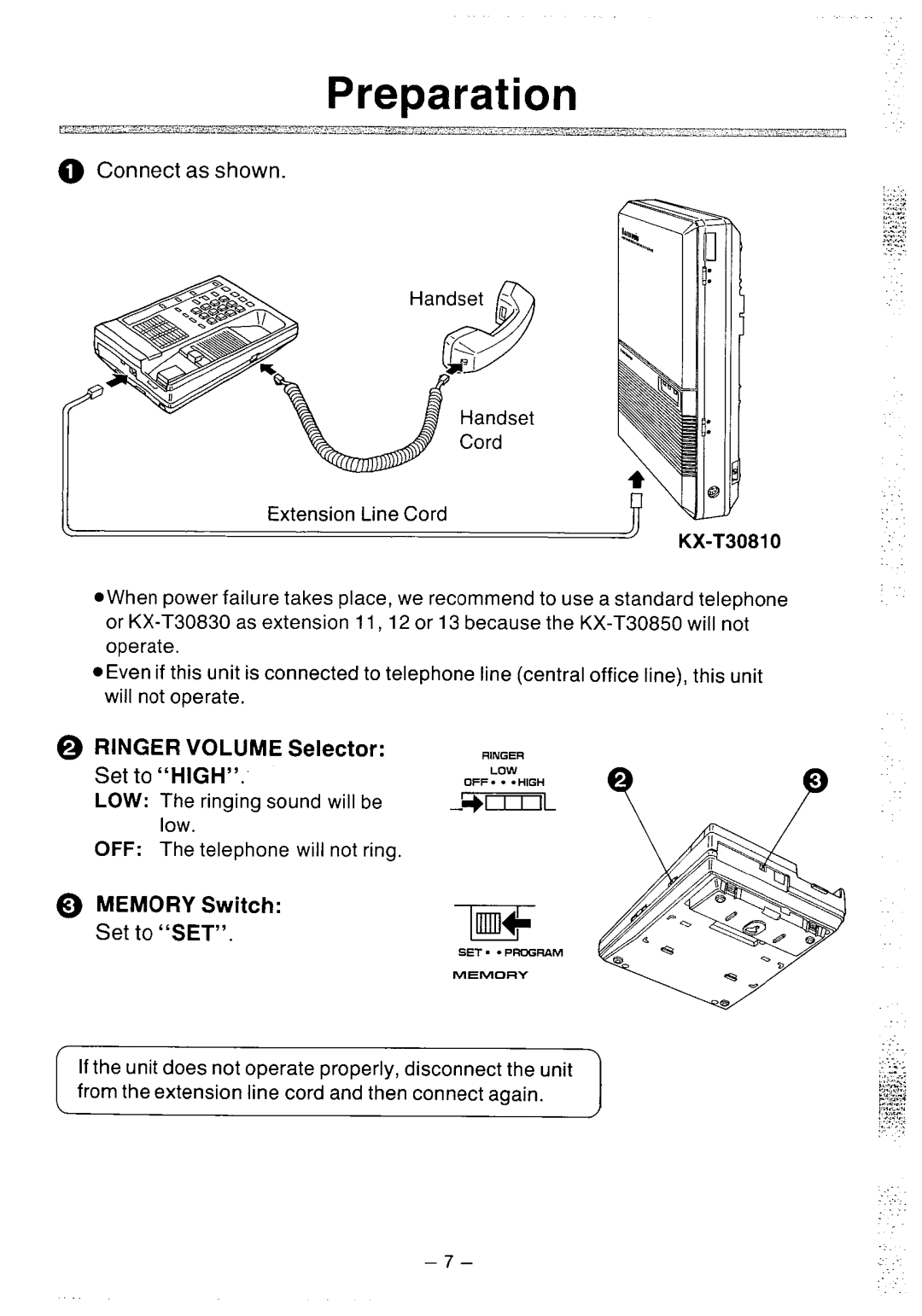 Panasonic KX-T30850 manual 