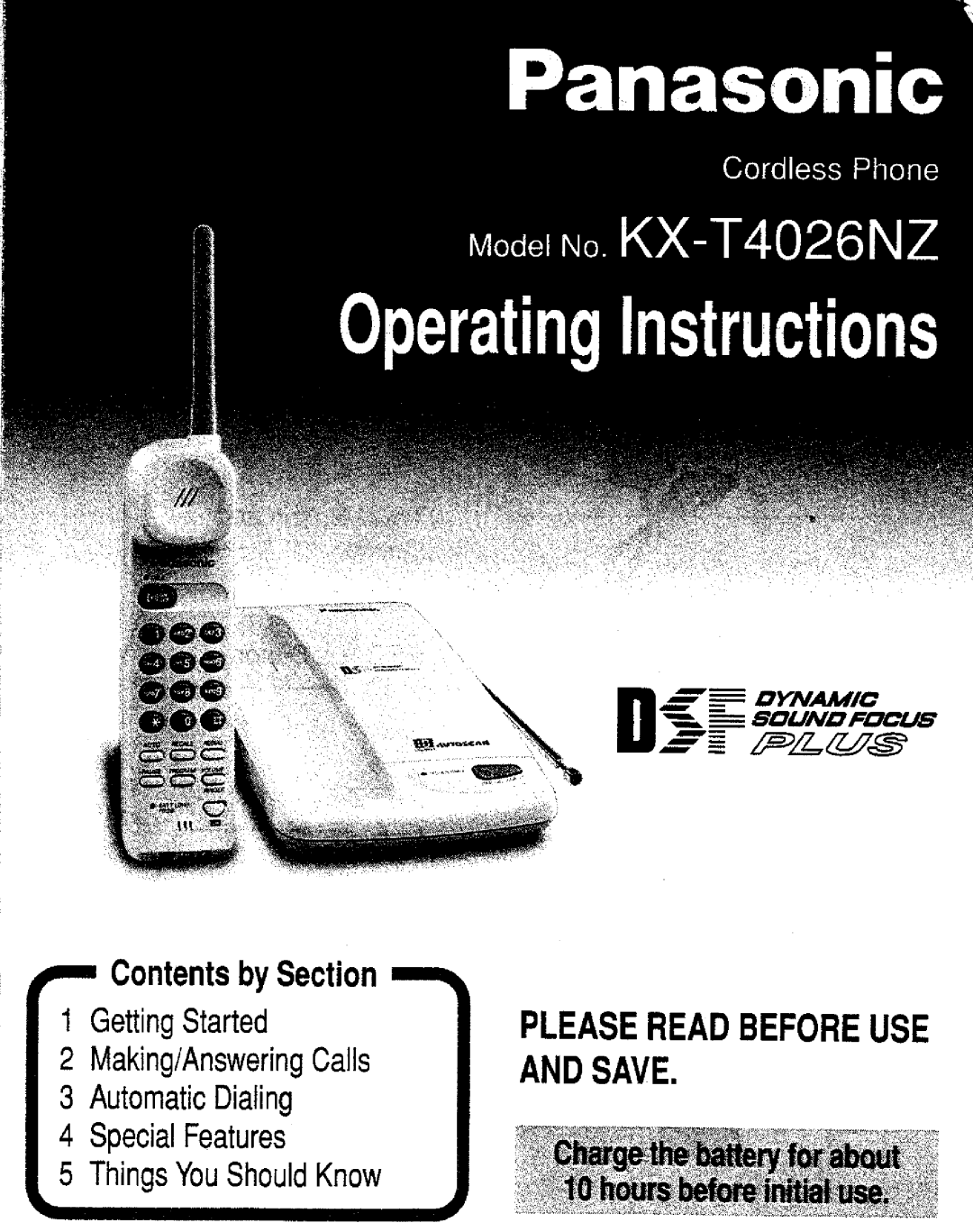 Panasonic KX-T4026NZ manual 