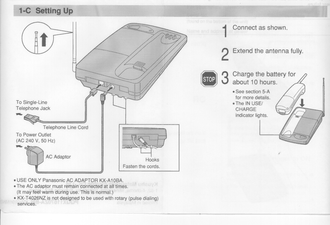 Panasonic KX-T4026NZ manual 