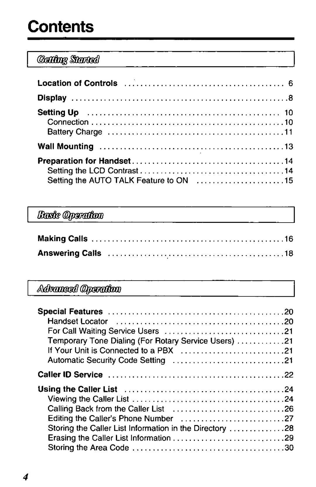 Panasonic KX-T4109-B manual 