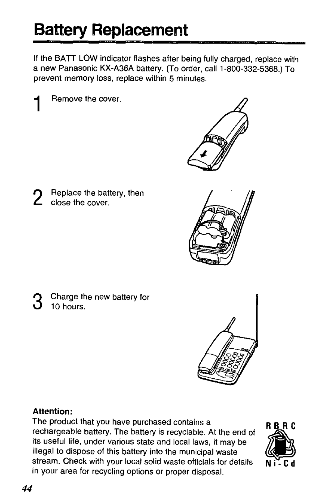 Panasonic KX-T4168-B manual 