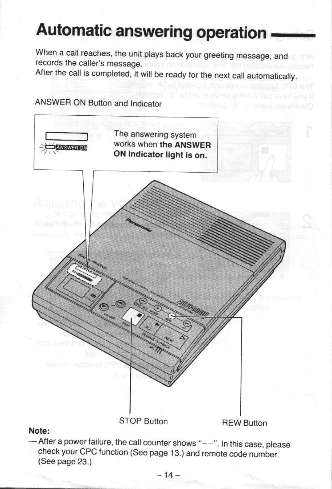 Panasonic KX-T5000 manual AutomaticansweringoperaUon 