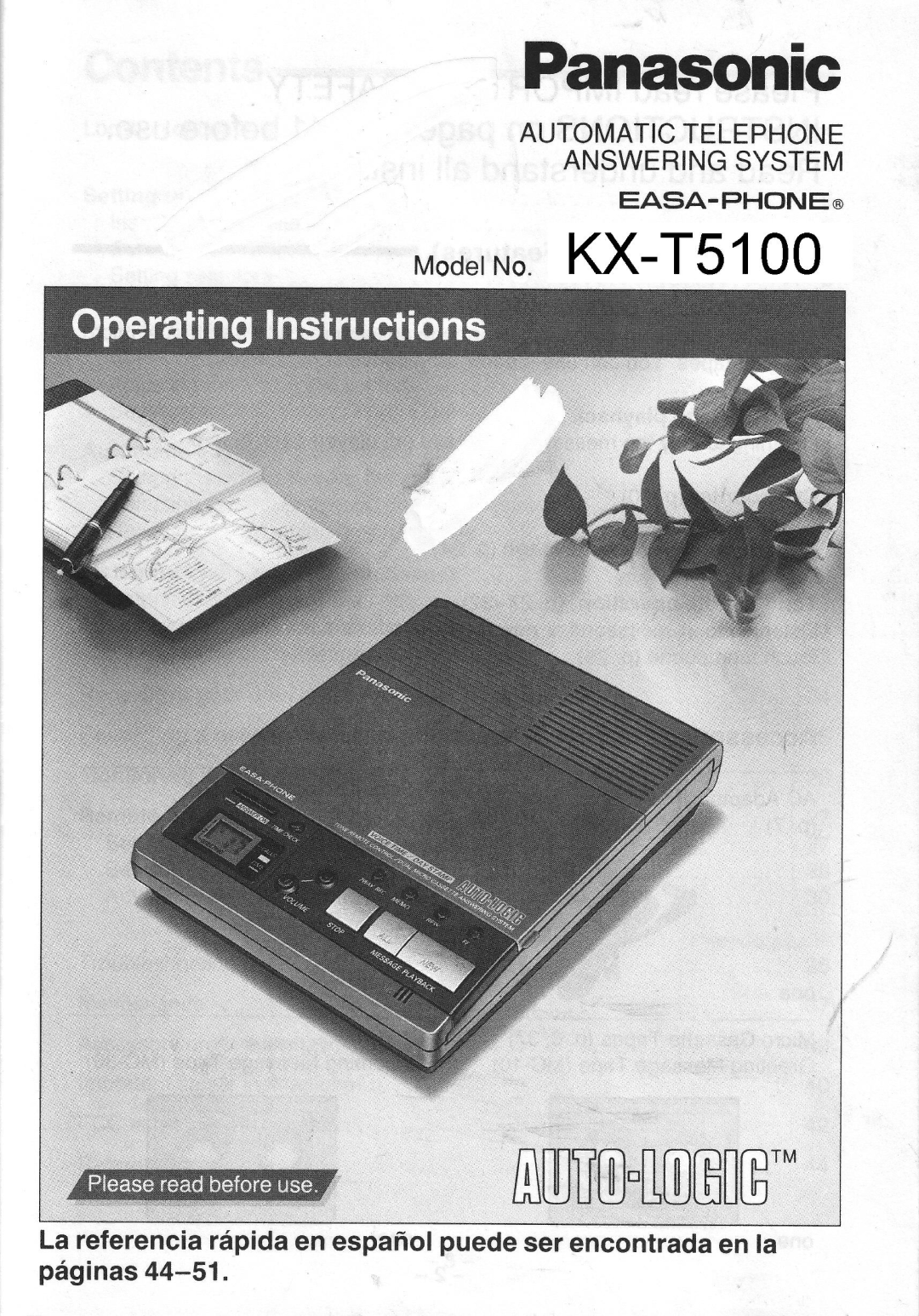 Panasonic KX-T5100 manual 