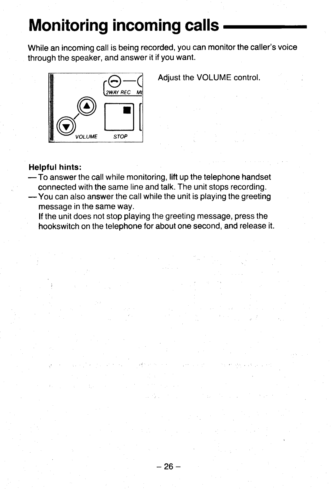 Panasonic KX-T5100 manual @,..,,,+, Monitoringincomingcalls 