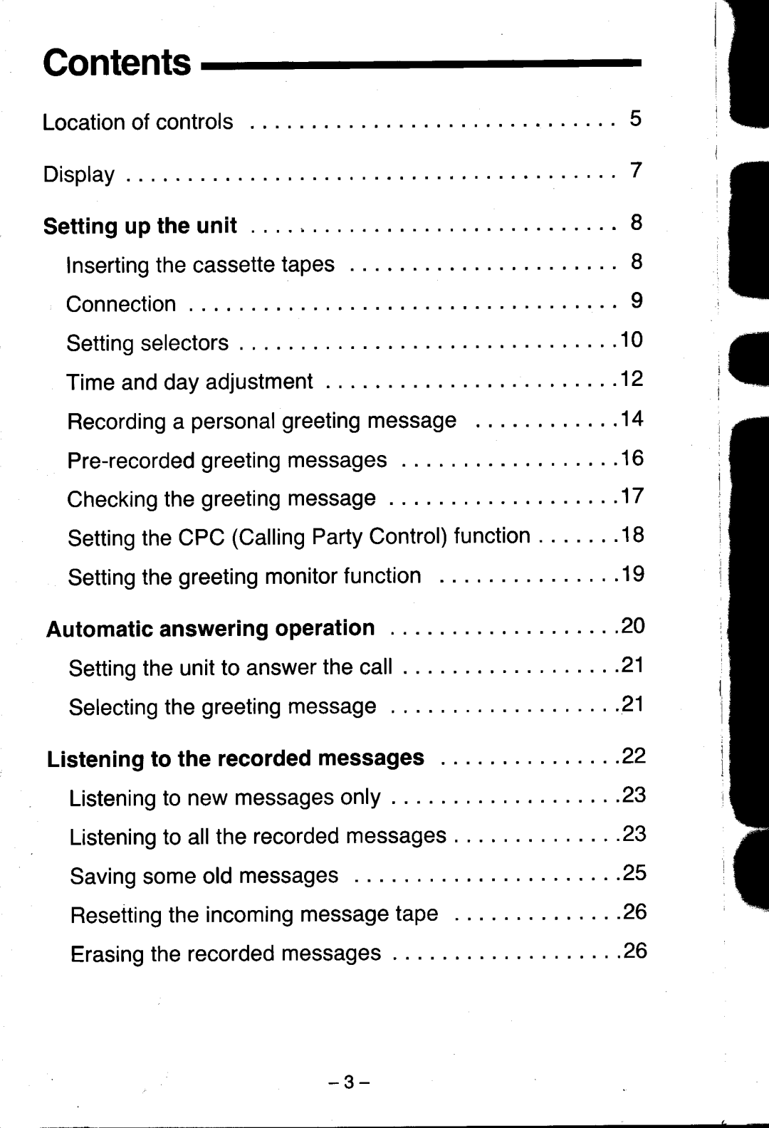 Panasonic KX-T5200 manual Contents 