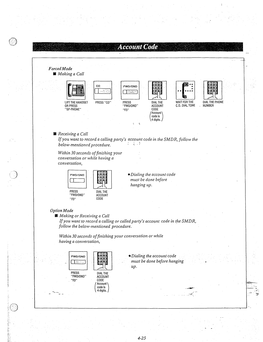 Panasonic KX-T61610 manual Forced Mode $ Making a Call 