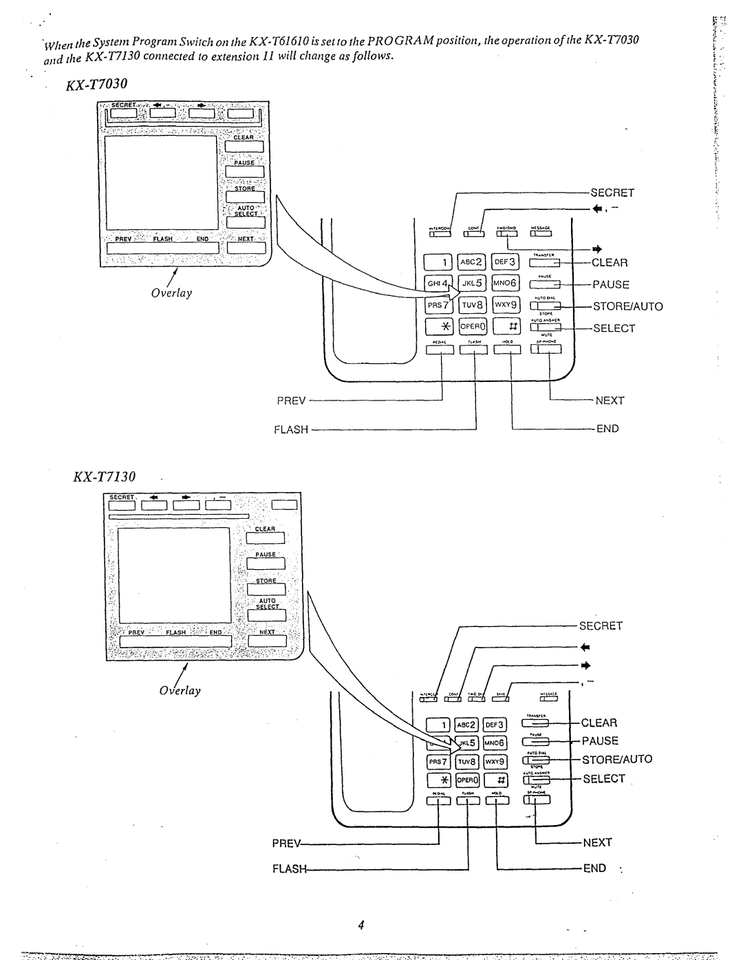 Panasonic KX-T61610 manual KX-T7030, KX-T7130, Day 