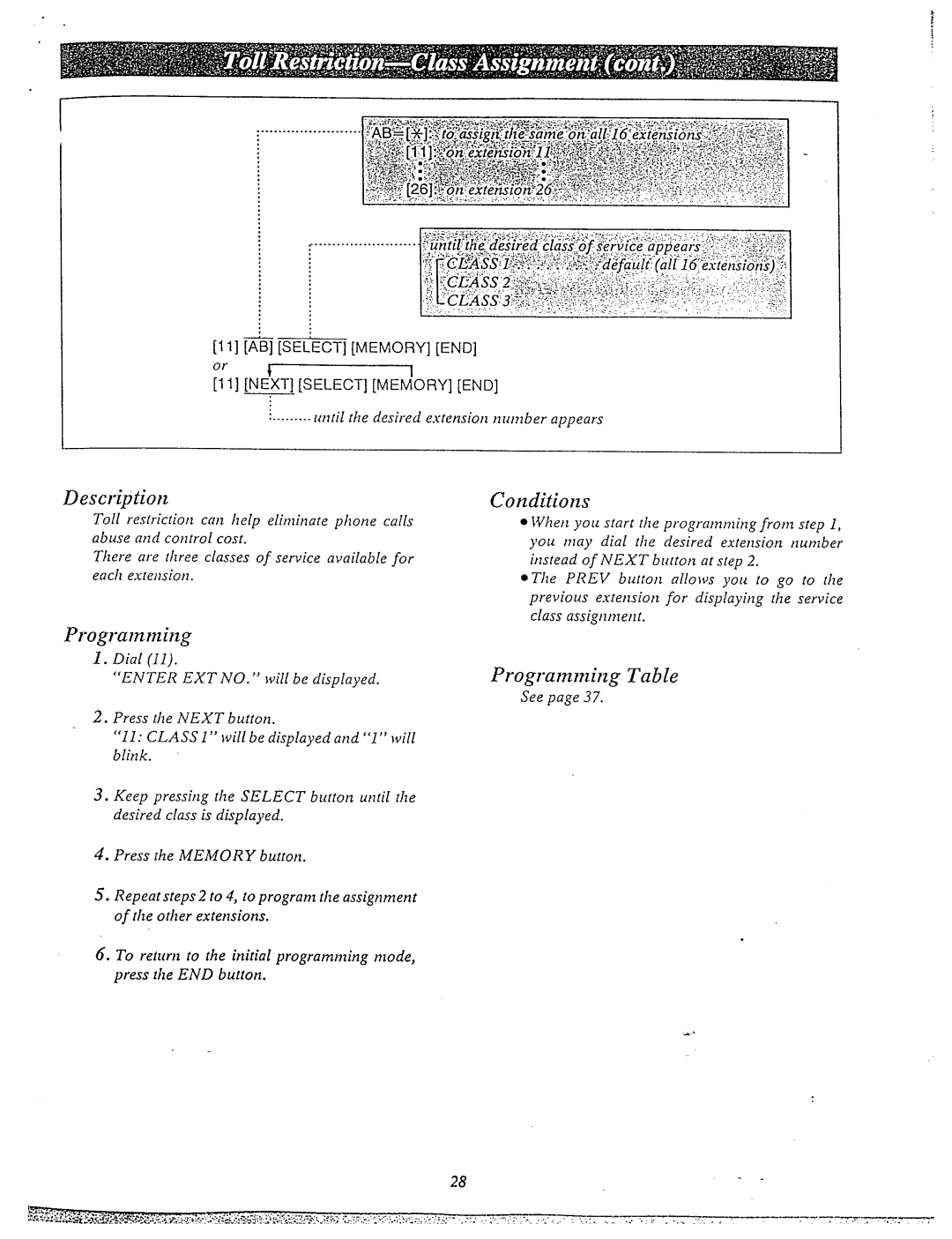 Panasonic KX-T61610 manual AB SEI XT Memory, Extension number appears 