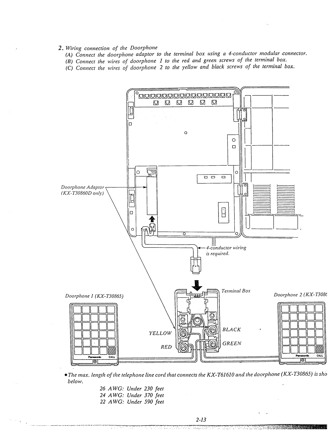 Panasonic KX-T61610 manual Doorphone I KX-T30865 