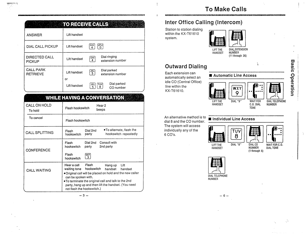 Panasonic KX-T61610 manual 