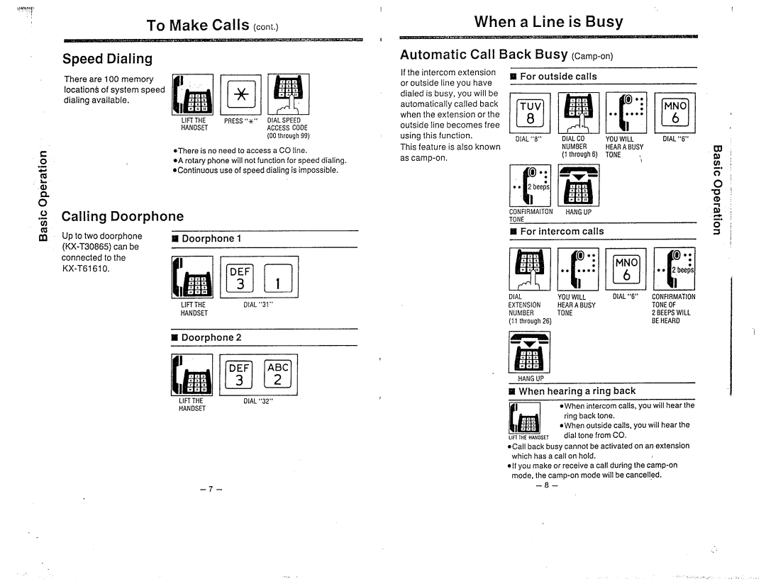 Panasonic KX-T61610 manual 