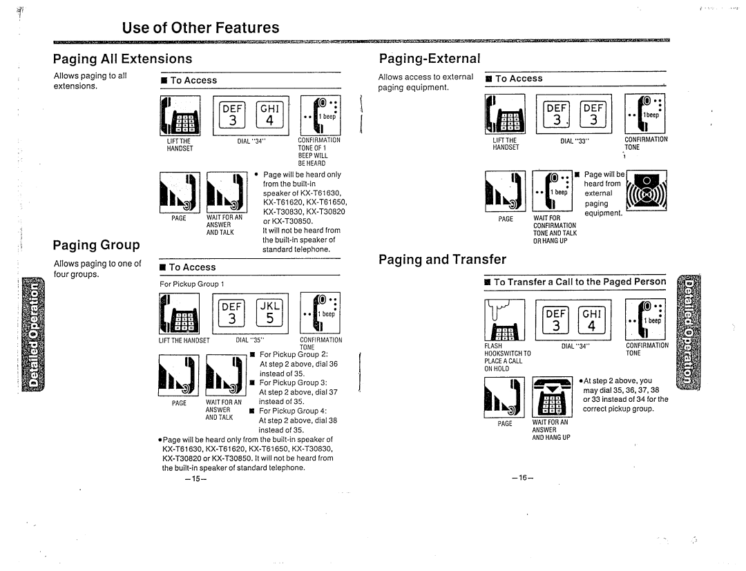 Panasonic KX-T61610 manual 