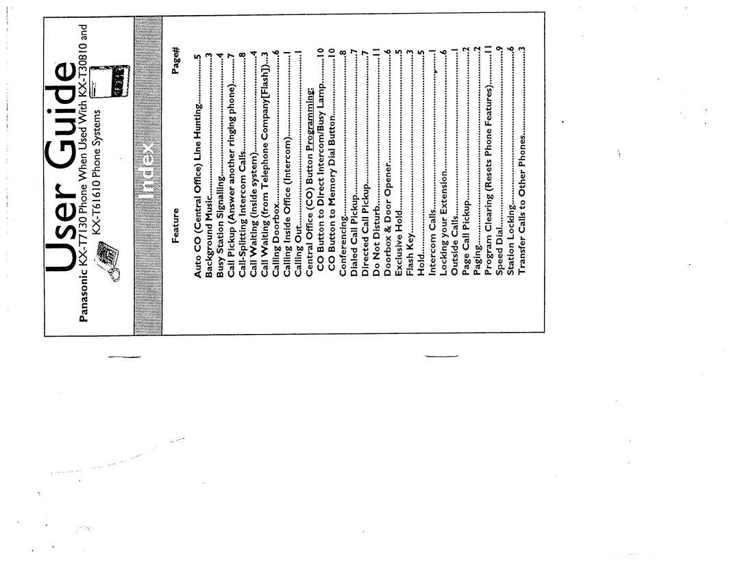 Panasonic KX-T61610 manual 