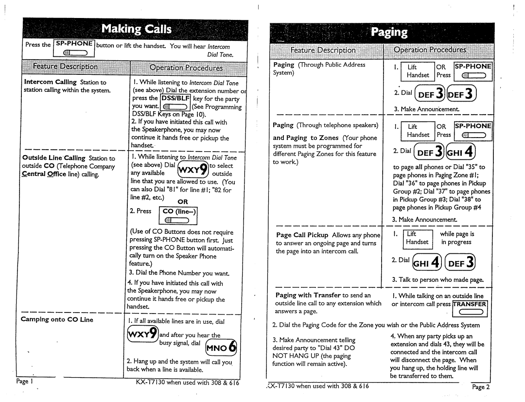 Panasonic KX-T61610 manual 