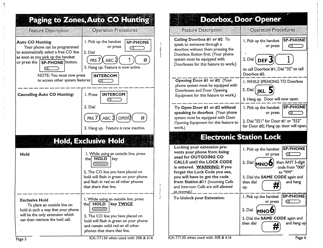 Panasonic KX-T61610 manual 