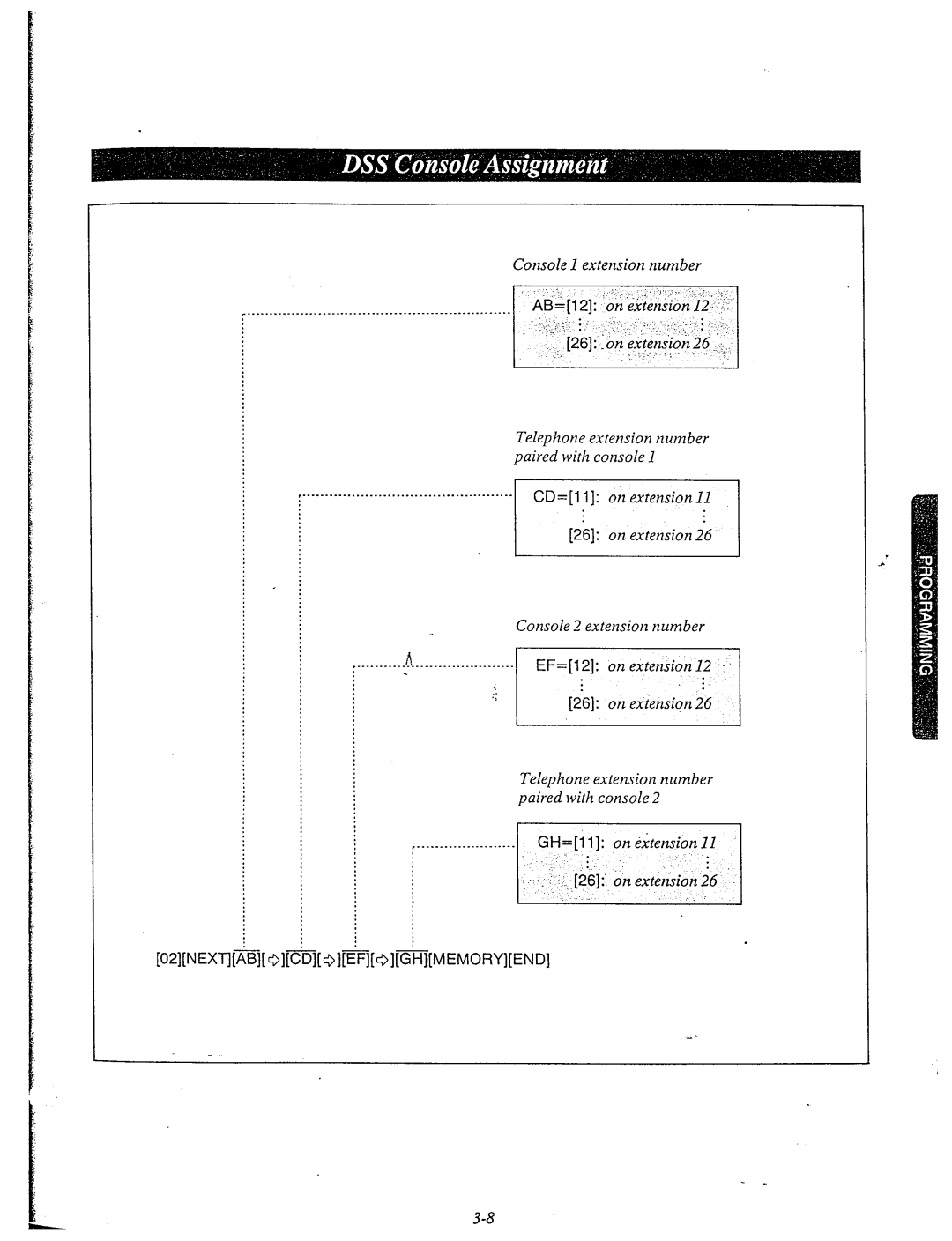 Panasonic KX-T61610 manual Console 1 extension number, Console 2 extension number EF=12 on extension, 02NEXTi,‘r 