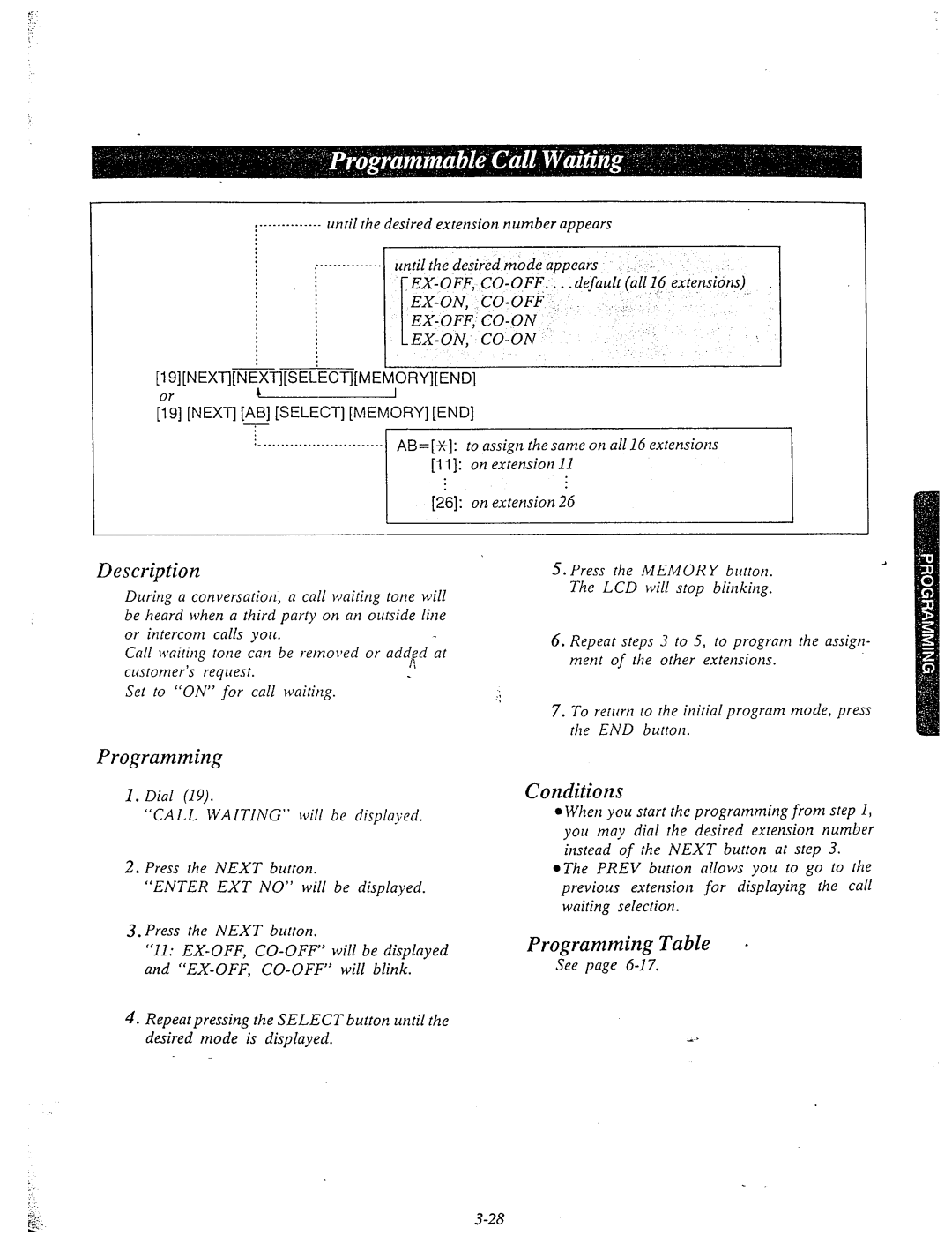 Panasonic KX-T61610 manual Appears, Until the desired mode, Co-Off 