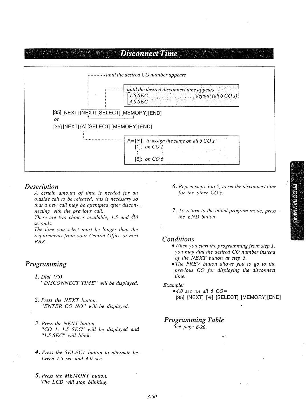 Panasonic KX-T61610 manual Seconds 