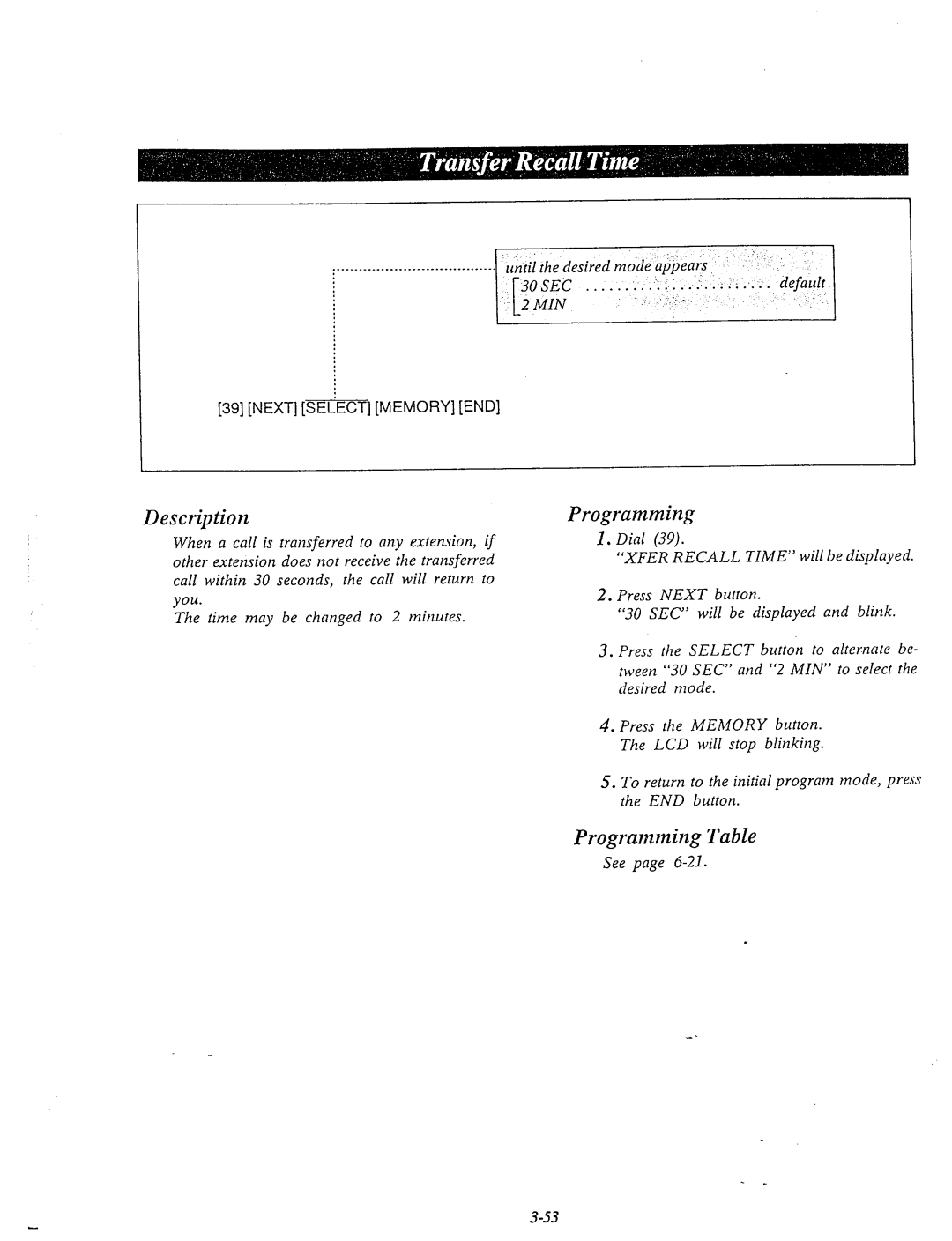 Panasonic KX-T61610 manual Until the desired mode ajjtars Next SELiECT Memory END 