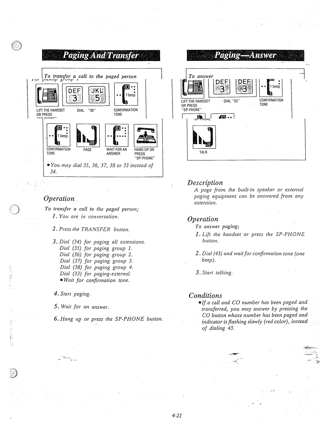 Panasonic KX-T61610 manual Transfer 