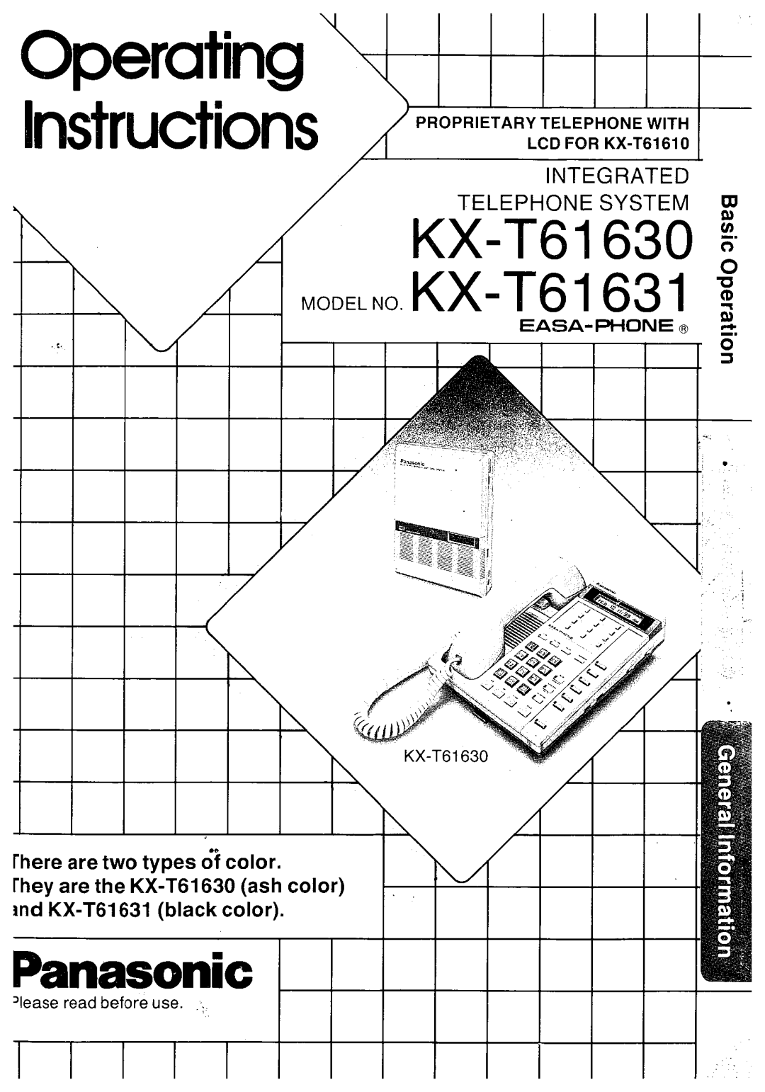 Panasonic KX-T61631 manual 