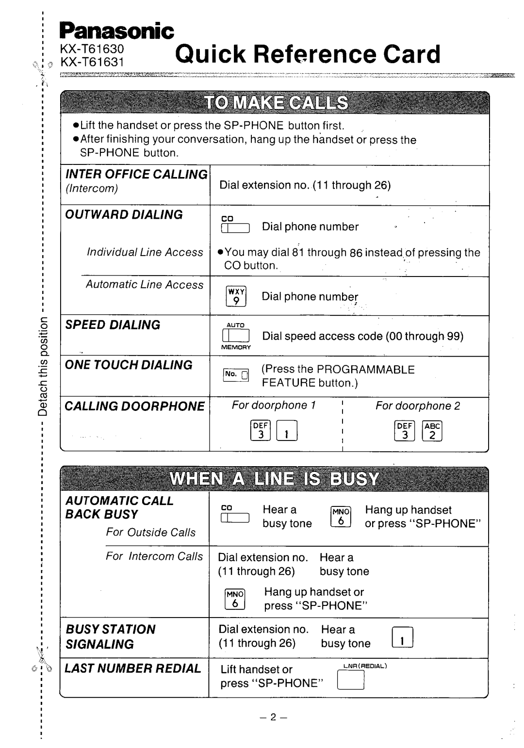 Panasonic KX-T61631 manual 