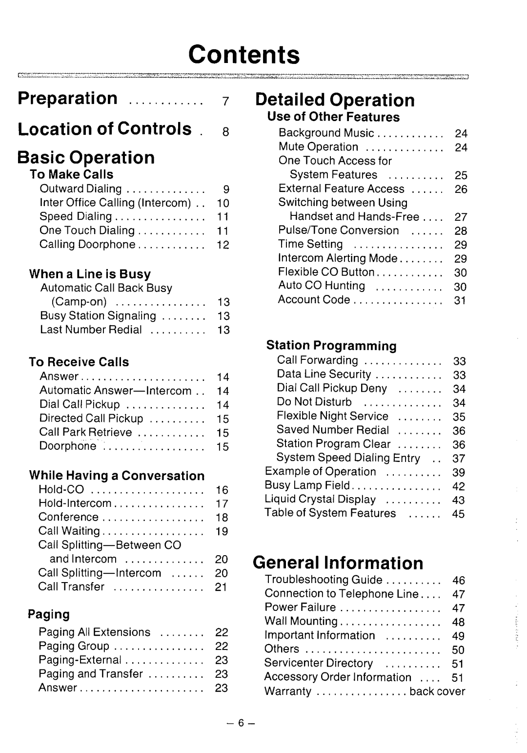 Panasonic KX-T61631 manual 