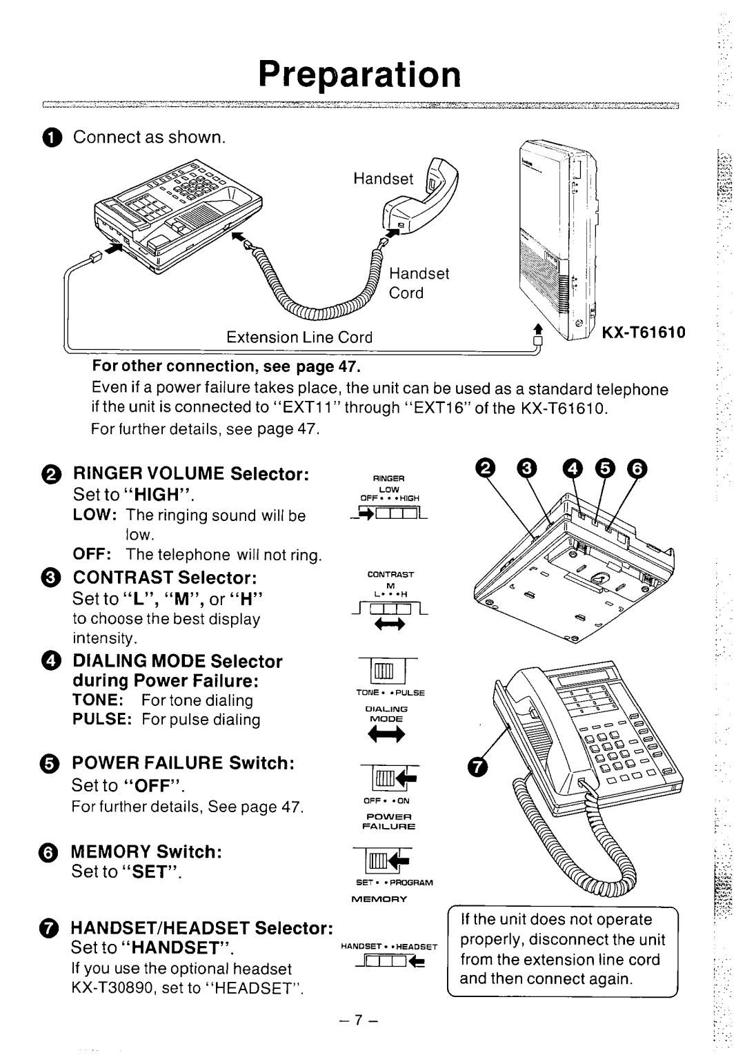 Panasonic KX-T61631 manual 