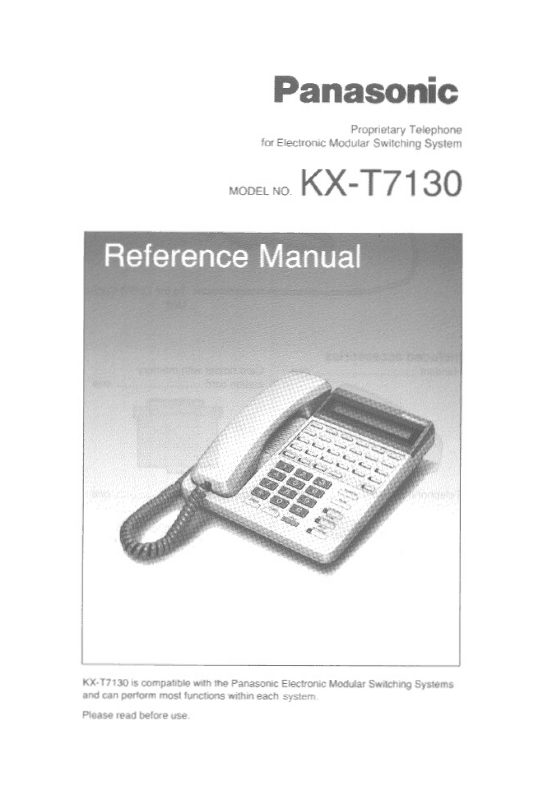 Panasonic KX-T7130 manual 