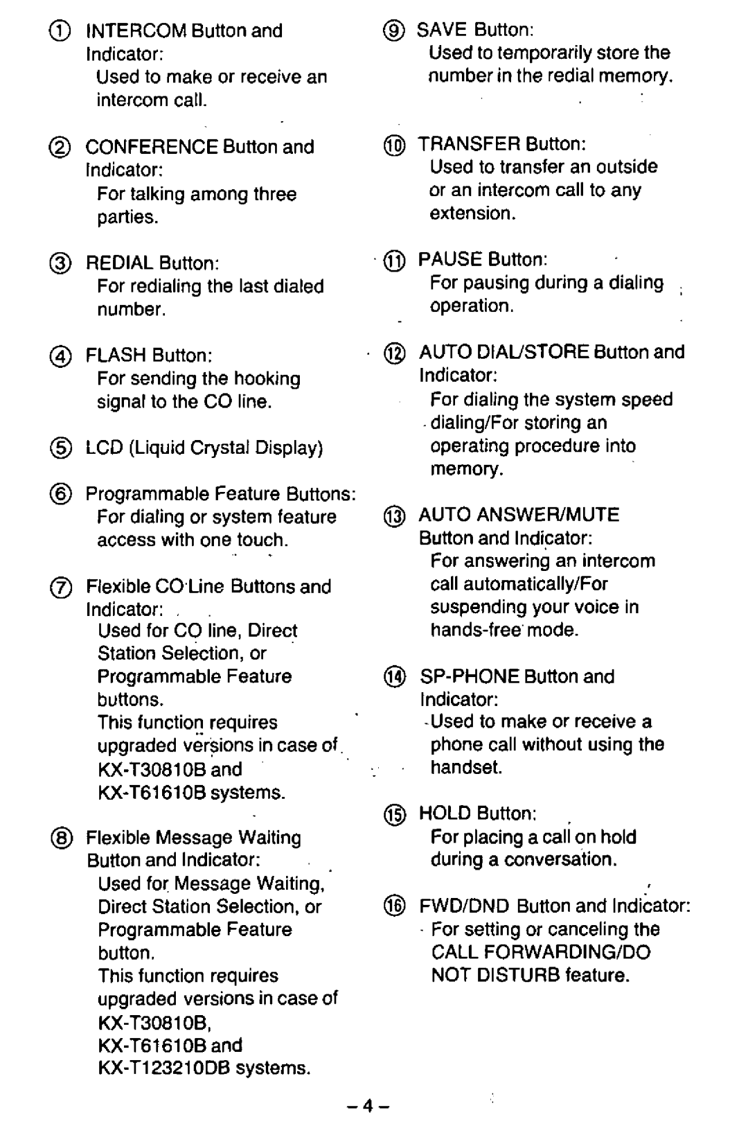 Panasonic KX-T7130 manual 