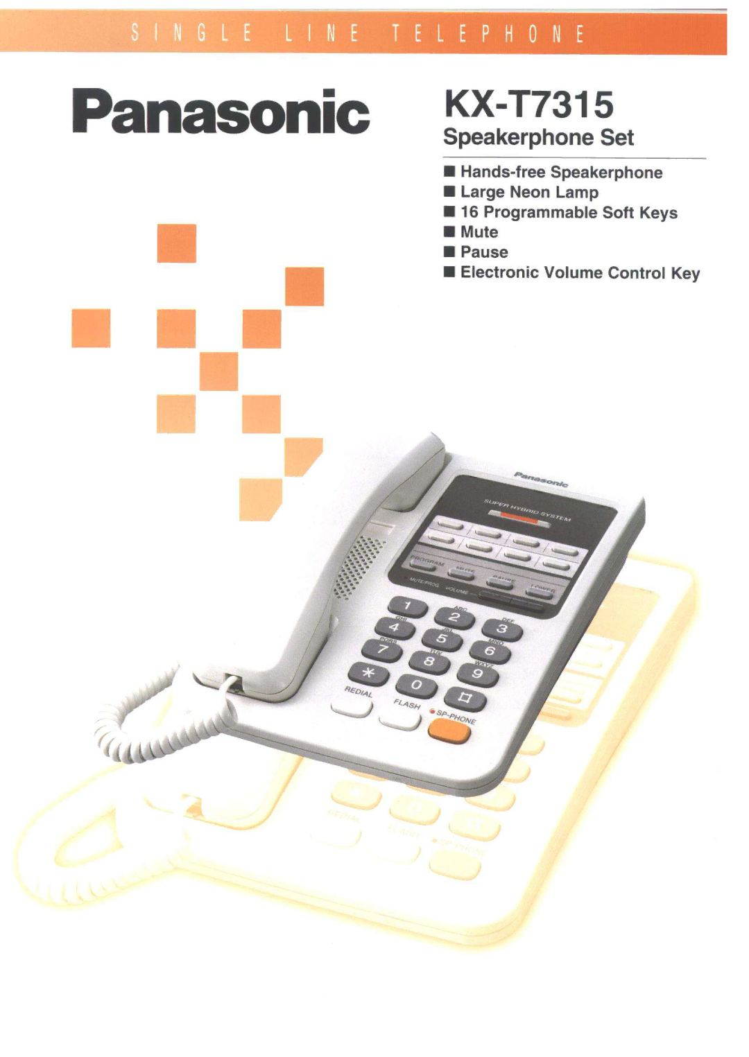 Panasonic KX-T7315 manual 