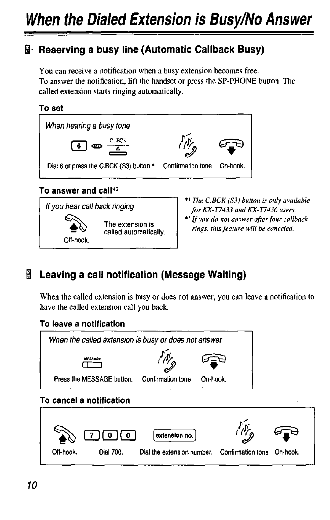 Panasonic KX-T7436 manual 