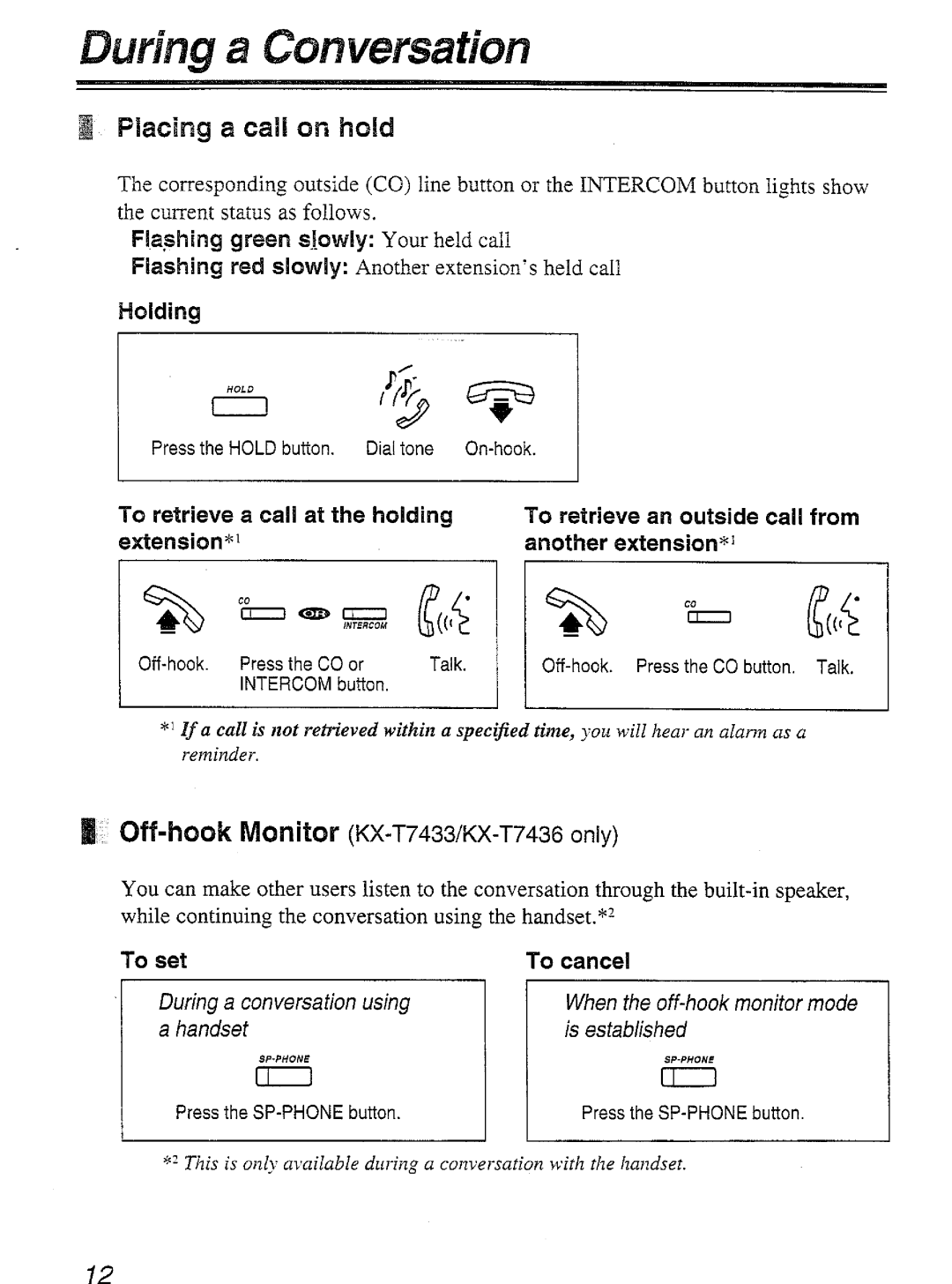 Panasonic KX-T7450 manual 