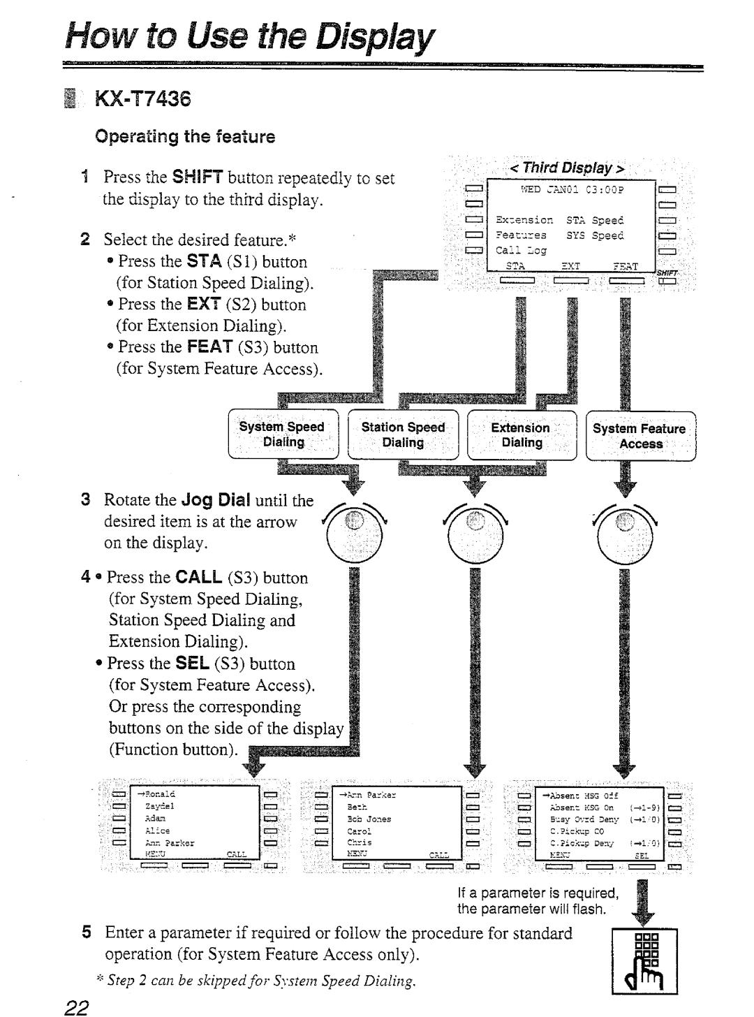 Panasonic KX-T7450 manual 