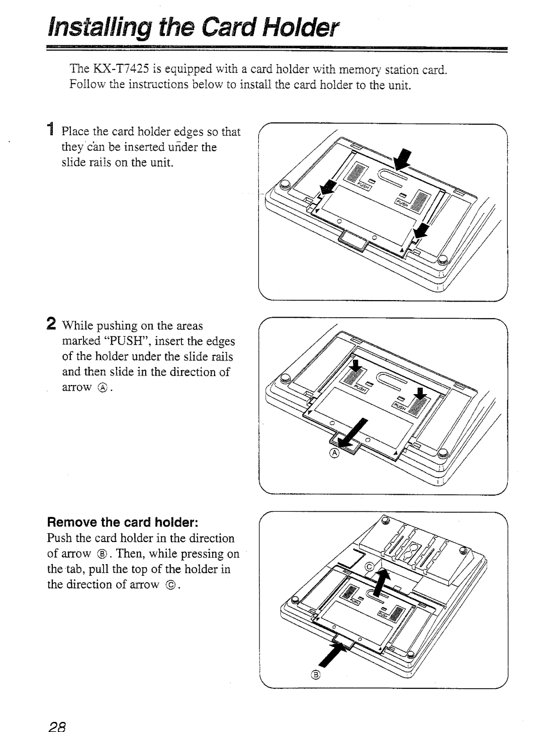 Panasonic KX-T7450 manual 