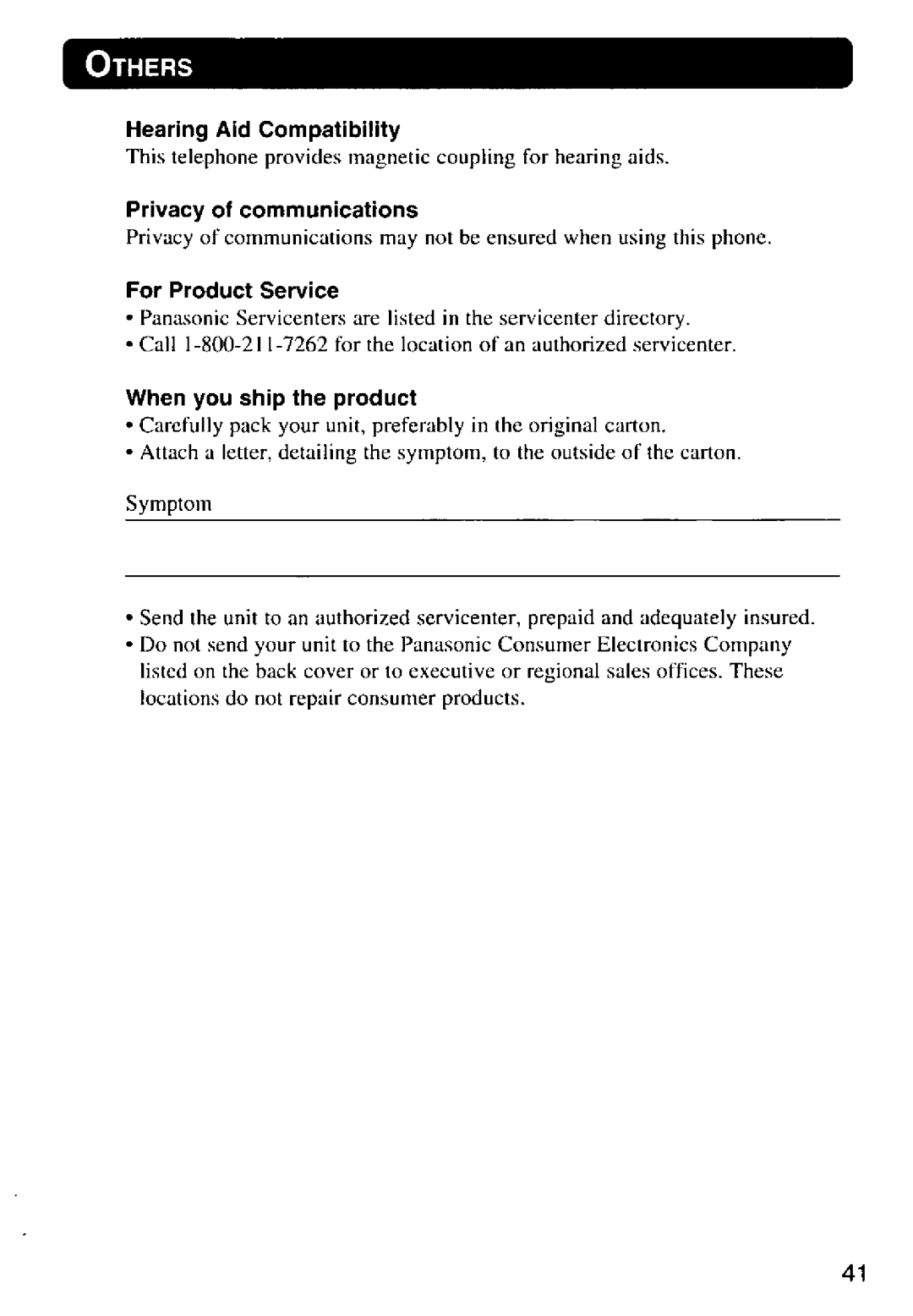 Panasonic KX-T7885 manual 