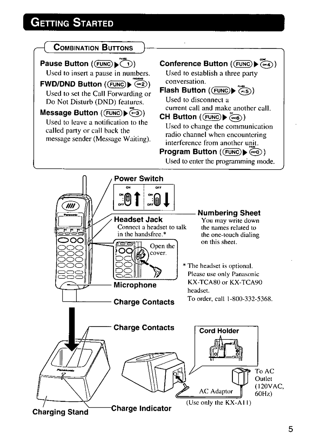 Panasonic KX-T7885 manual 