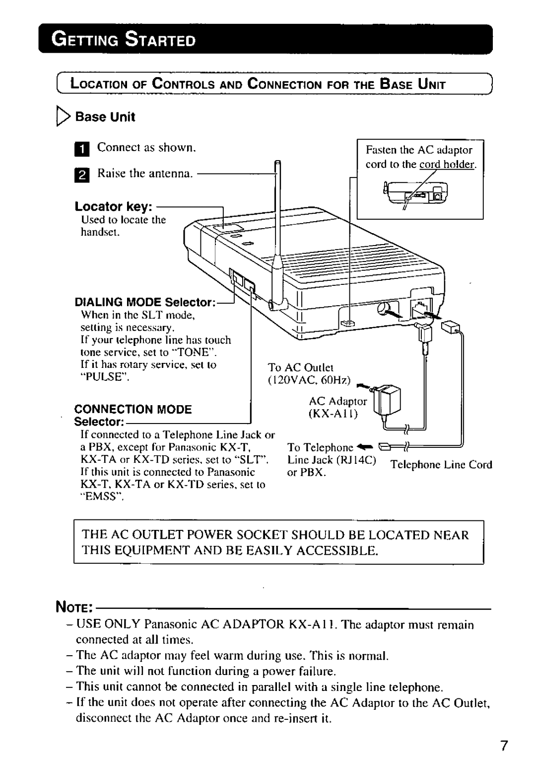 Panasonic KX-T7885 manual 