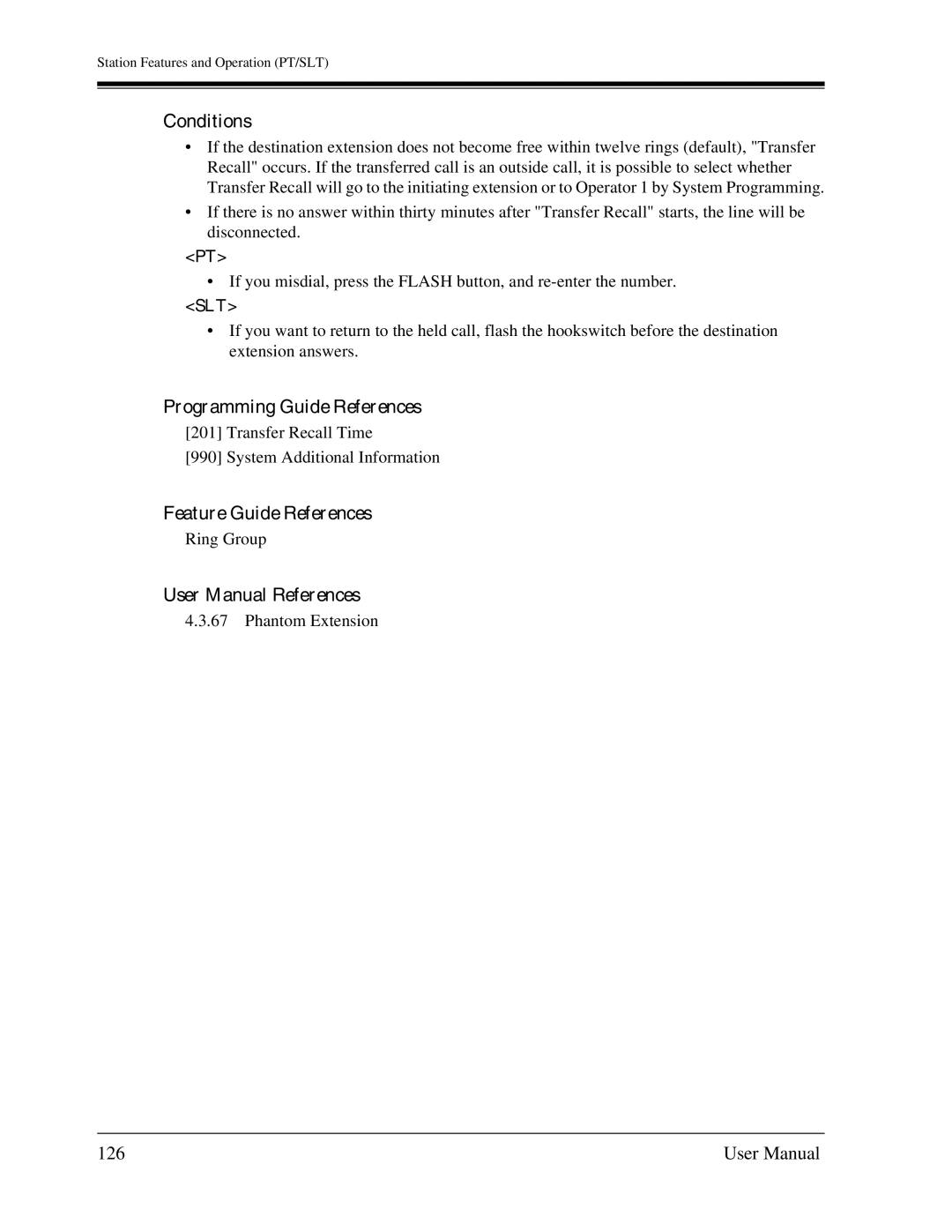 Panasonic KX-TA1232 user manual Feature Guide References, 126 