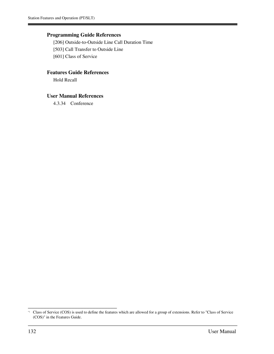 Panasonic KX-TA1232 user manual 132, Hold Recall Conference 