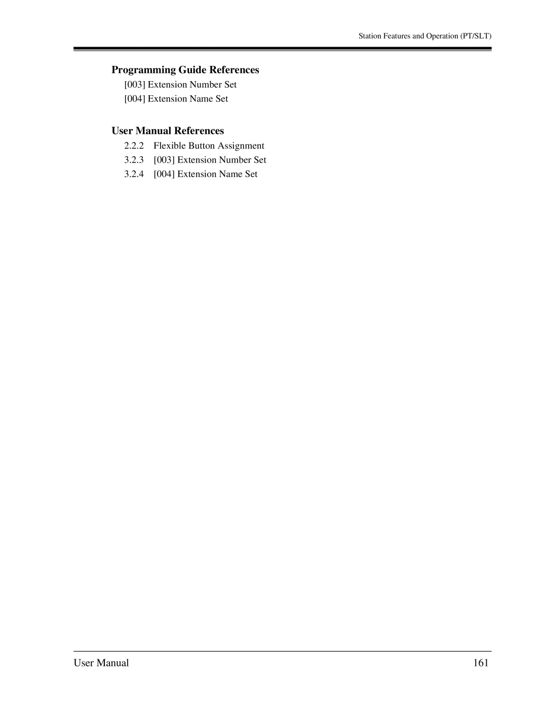 Panasonic KX-TA1232 user manual Programming Guide References, 161 